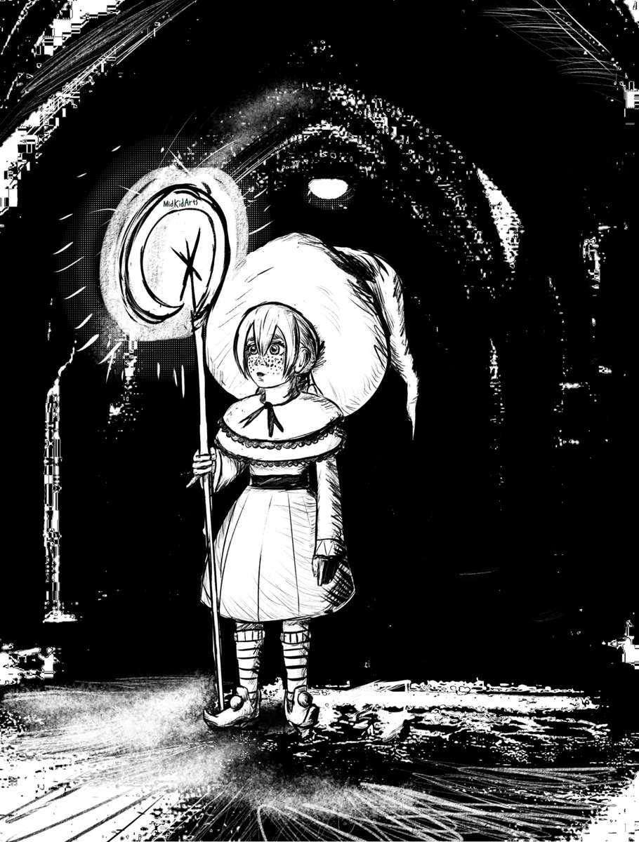 MidKidArts's tweet image. #inktober2025 30: Vacant