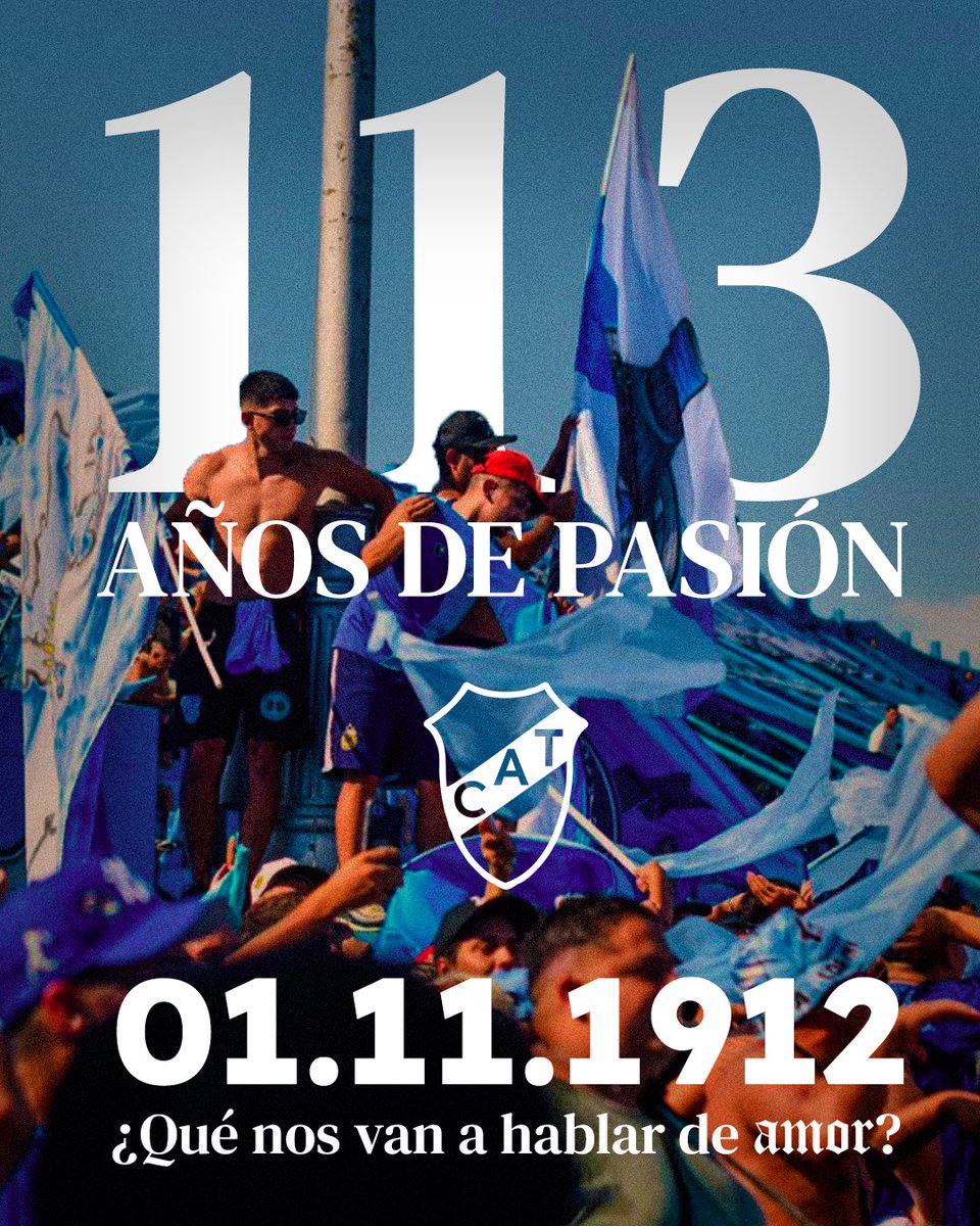 TemperleyOK's tweet image. CAT | 113 años de pasión ♾️🩵📜

Es infinito nuestro amor. 

T E M P E R L E Y
1 de noviembre de 1912 •