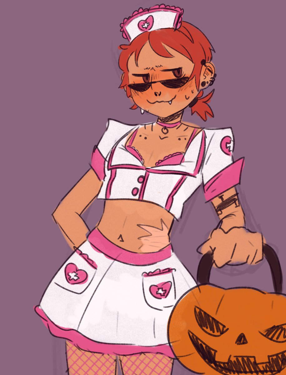 ⠀
uhh , happy Halloween ?

( this costume was def made for someone with a bigger chest 💭)
⠀