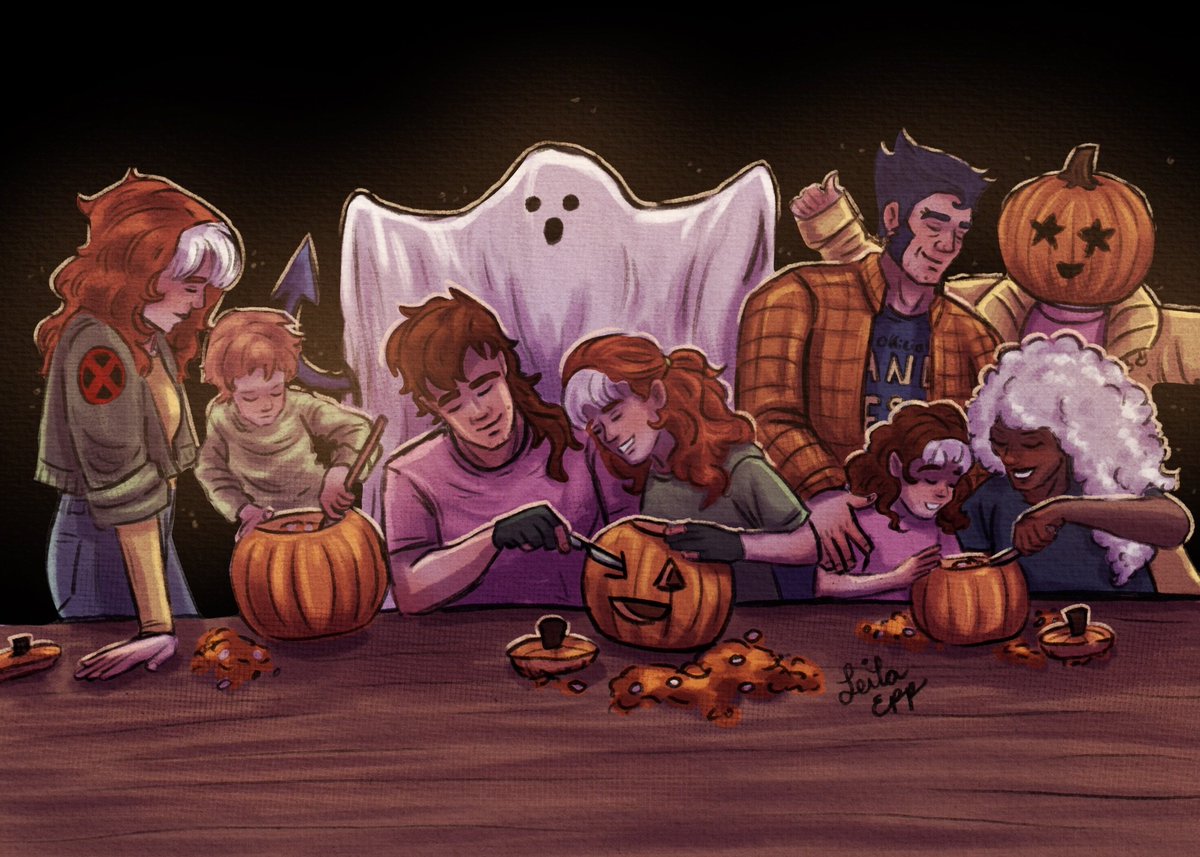 Growing up carving pumpkins with the family was such a core memory. 

#xmen #romy