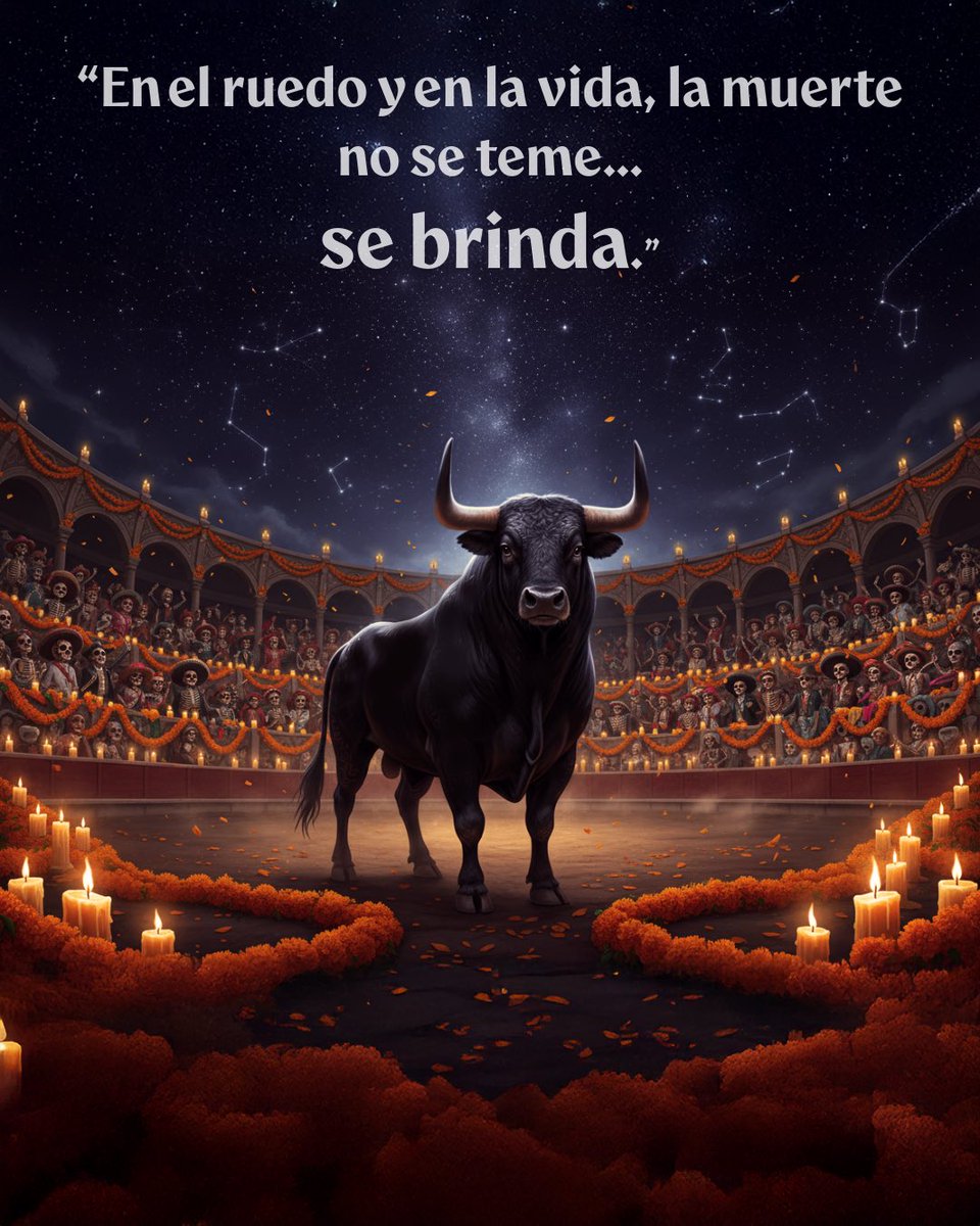 Nosotros nos iremos, pero  desde hace más de 500 años, en esta tierra, al toro bravo se le admira, cuida y se le rinde culto. 
La muerte no se teme, se brinda.