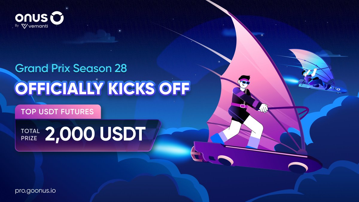 ONUSFinance's tweet image. ONUS Grand Prix Season 28 officially kicks off

🔥 The ultimate USDT Futures race has begun - with a 2,000 $USDT prize pool up for grabs! 24 days of non-stop action. Who will take the lead and conquer the track?

📅 Duration: Nov 1 - Nov 25
📊 Follow the live leaderboard here:…
