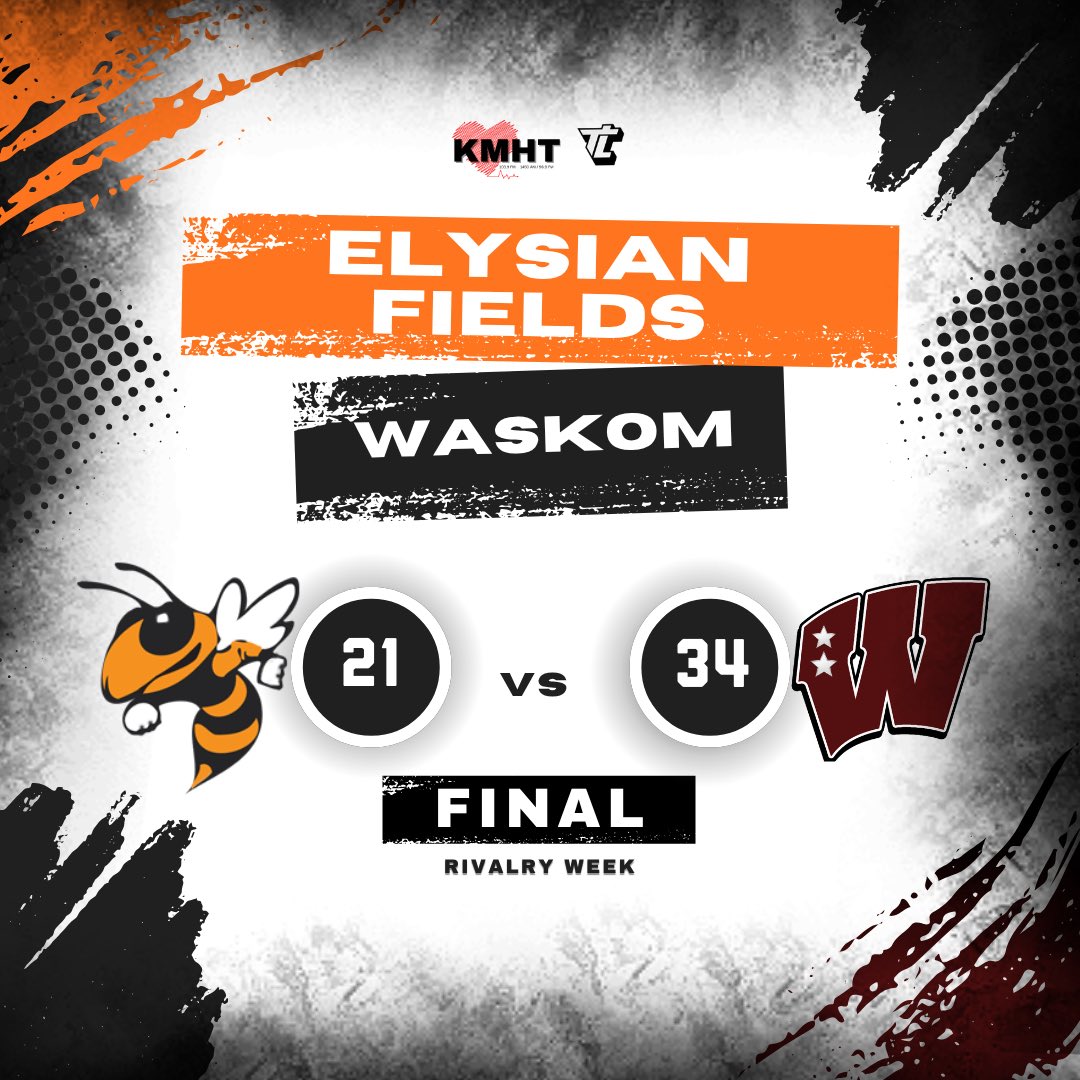 Waskom defeats Elysian Fields 34-21 in Waskom. #txhsfb <a href="/Matt_Stepp817/">Matt Stepp</a> <a href="/Tepper/">Greg Tepper</a> <a href="/dctf/">Dave Campbell's — TexasFootball.com</a> <a href="/WaskomFootball/">Waskom Football</a>