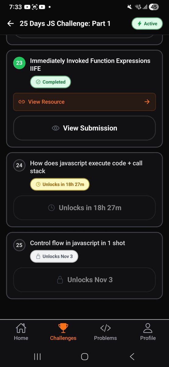 Aditya989746994's tweet image. ✅ Day 23 of the #MasterJiChallenge completed!
Topic :- Immediately invoked function Expressions
#JavaScript #LearnInPublic
#MasterJi @Hiteshdotcom @ChaiCodeHQ @nirudhuuu