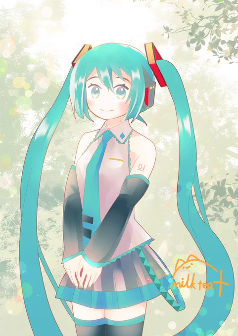 こんにちは～! ぽかぽかミクさん描きました! #初音ミク