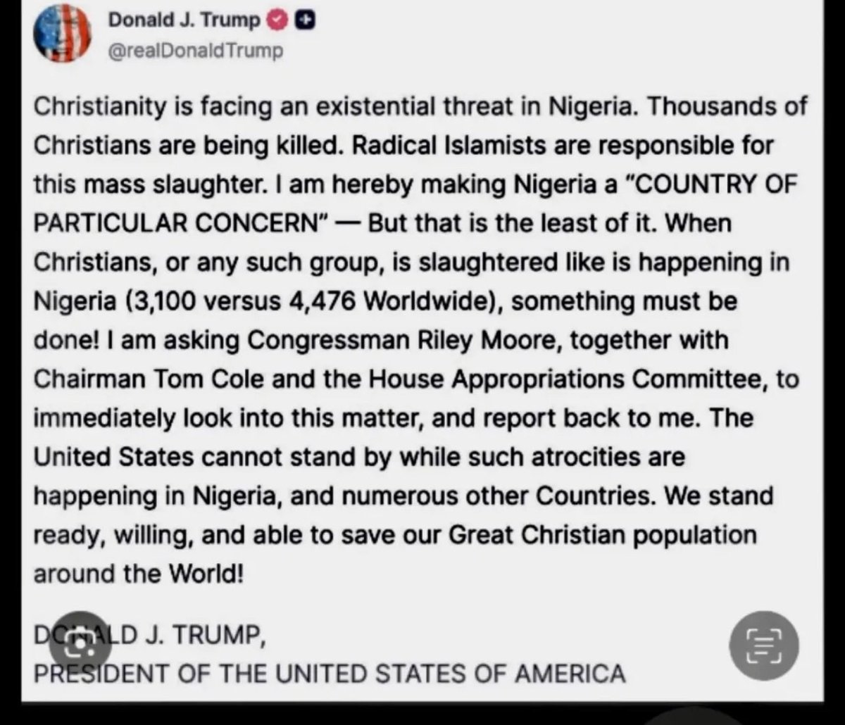 We Christian / Spirit-filled believers of God, need to pray for our brothers and sisters in Christ that are being slaughtered simply because of their faith, love and allegiance to Jesus Christ as Lord of all🙏🏾 End the silence !
TRUTH 💯