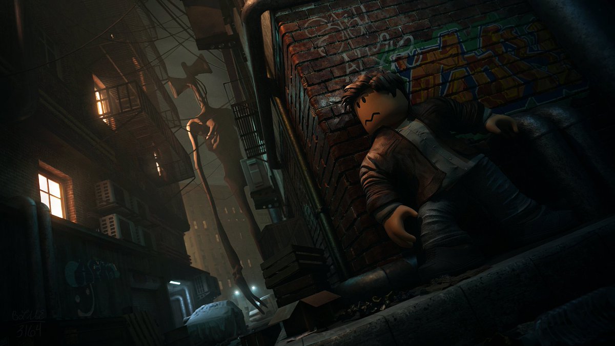 BlueSkilledDevs's tweet image. "Remember, they always wander at night."
A Spooky Roblox Halloween GFX for a contest! 🎃👻
Likes, RTs and critiques appreciated 👍
#GFX #RobloxGFX #robloxart #ROBLOX