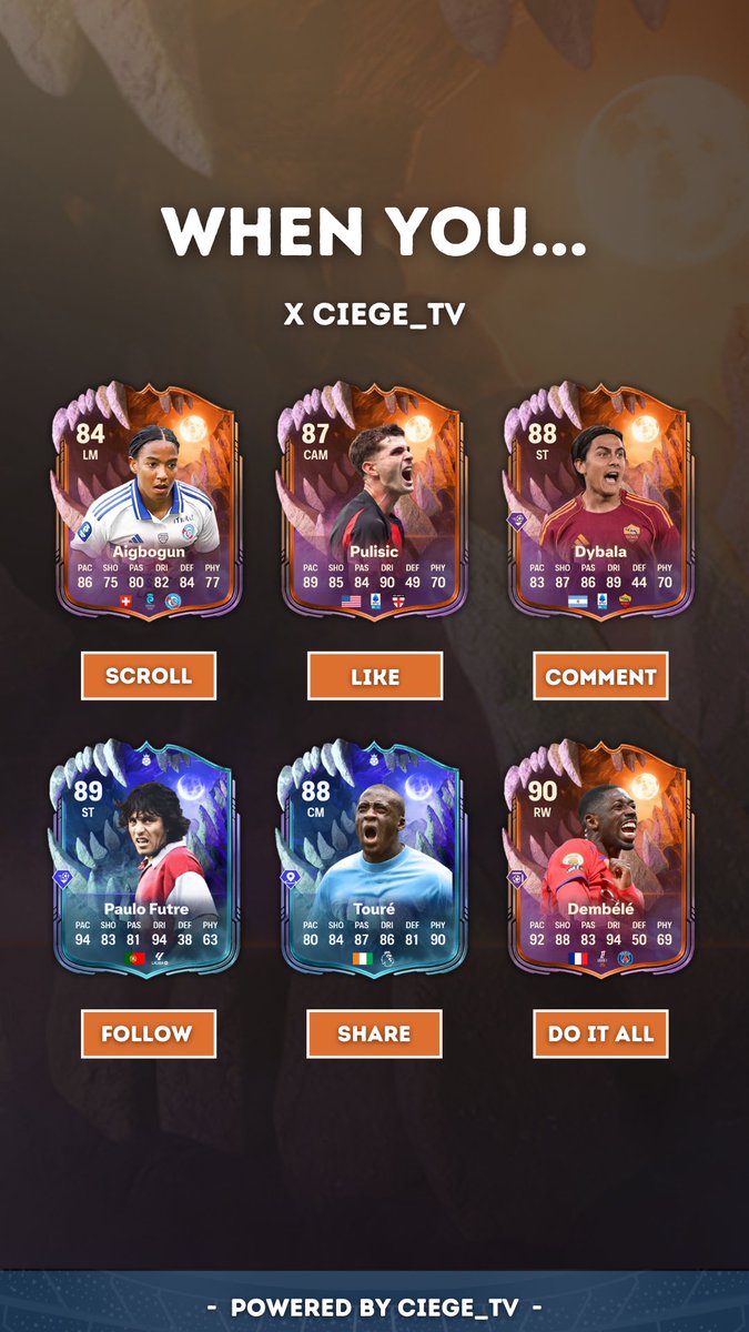 🚨YOUR NEXT ULTIMATE SCREAM TEAM 2️⃣ IF YOU 🎃

Who’s your best pull? 🤔

Make sure to follow <a href="/CiegeTv/">Ciege_tv</a> 

#EAFC26