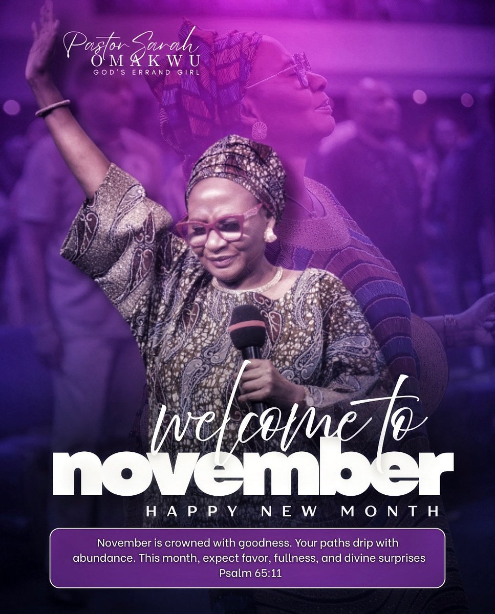 I declare that November is crowned with the goodness of God.
Every day overflows with favour, provision, and peace.
You will not end this year empty, your hands will testify of God’s faithfulness in Jesus’ name. Amen!