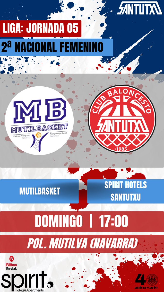 cbsantutxu's tweet image. Ellos en casa, y ellas en Navarra. Nuevo reto para nuestros equipos de 2ª Nacional.

@spirit_hotels 

#CBSantutxu #CBSantutxu40A 🎂