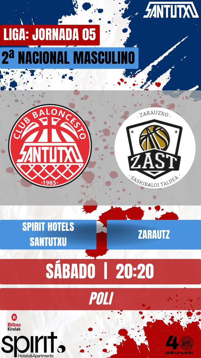 cbsantutxu's tweet image. Ellos en casa, y ellas en Navarra. Nuevo reto para nuestros equipos de 2ª Nacional.

@spirit_hotels 

#CBSantutxu #CBSantutxu40A 🎂