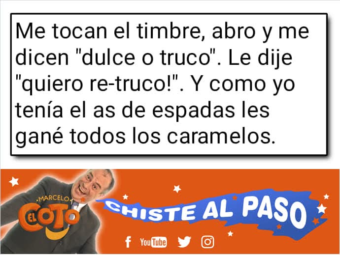 MarceloElCoto's tweet photo. #Halloween #chistes #elcoto #humor #NarcisoIbañezMentol 
Compartilo! https://t.co/mtjSg18CZk