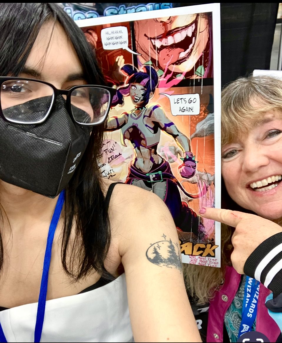 #fanartfriday 
I love meeting the #fans “in person “
especially when they buy #artwork from an artist at the con &amp; have me sign it! @retrogamingexpo 

Thank you @duckmeatdraws for your cartoony, sassy &amp;
sadistic drawing of #Jurihan!

Have a spooky good #HappyHalloween everyone!