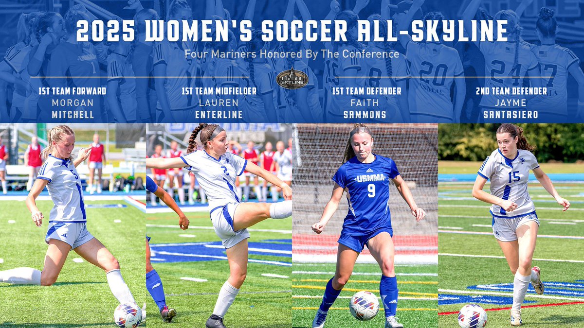 🏅⚽️ 𝐒𝐊𝐘𝐋𝐈𝐍𝐄 𝐖𝐒𝐎𝐂 𝐀𝐋𝐋-𝐒𝐊𝐘𝐋𝐈𝐍𝐄 𝐇𝐎𝐍𝐎𝐑𝐒 ⚽️🏅

Congrats 👏 to our 4⃣ <a href="/usmmawsoccer/">USMMA Women's Soccer</a> players who were selected to the 2⃣0⃣2⃣5⃣ All-Skyline Teams for
Women's Soccer!!

🔗 tinyurl.com/mv34wtjd

#d3soccer #OURAcademy <a href="/SkylineConfD3/">Skyline Conference</a>