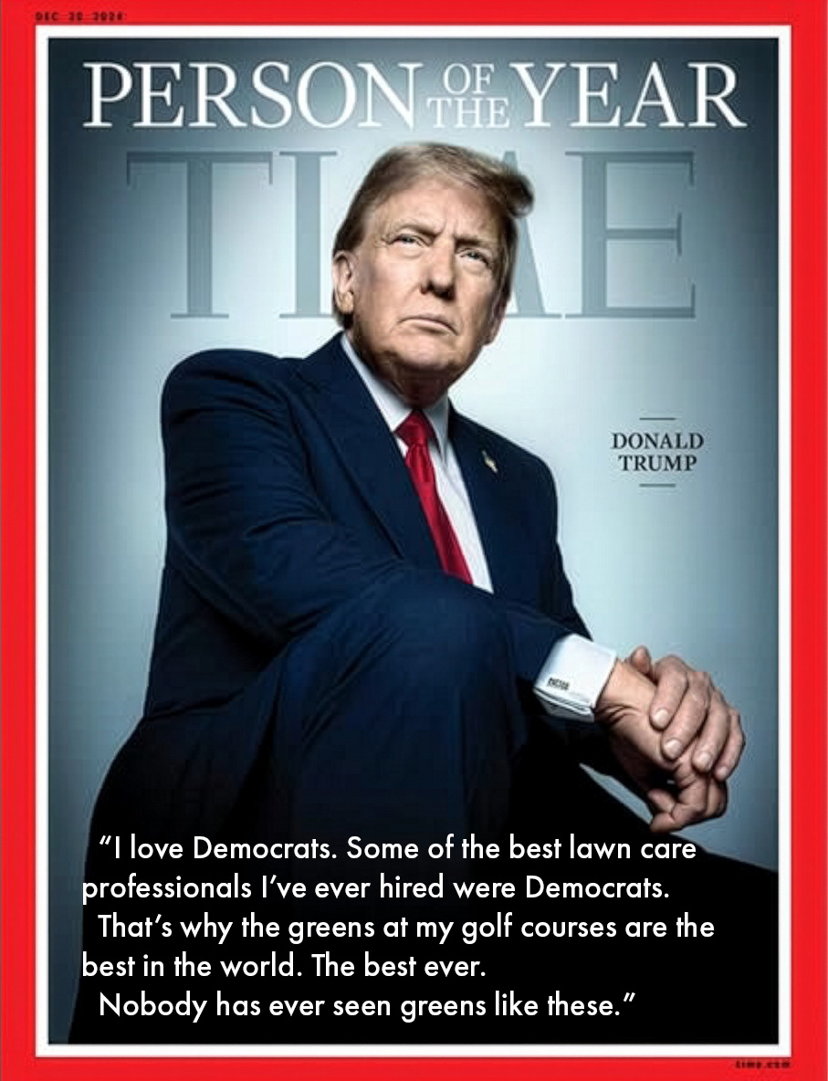 javadisciple's tweet image. My mom says Trump never says anything nice about Democrats. He's mean to them and always has to add a nasty jab at them when he is talking about any subject, no matter how unrelated.
So I made this to cheer her up.