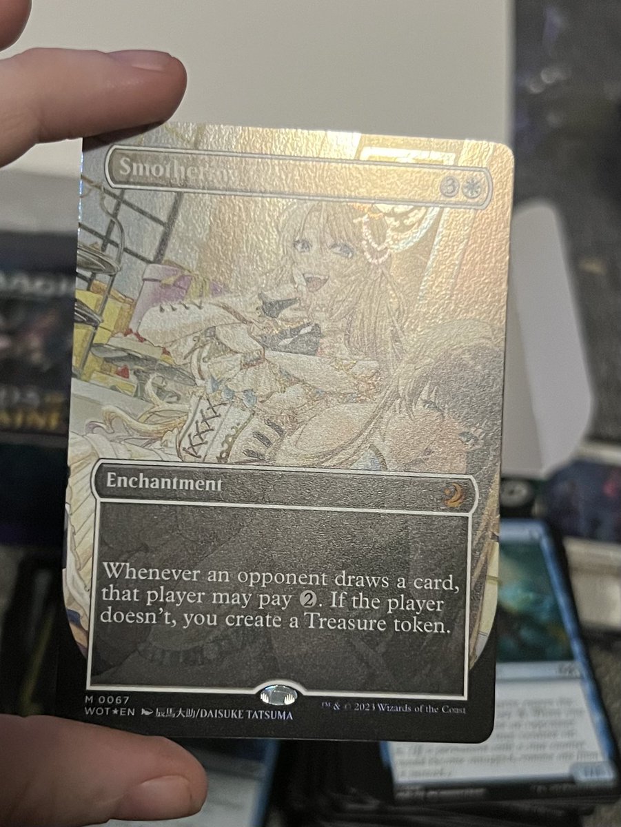 NerinSerene's tweet image. When should I buy a lottery ticket—

Finally. My smothering chase. 🥹💕 But god I wasn’t expecting a foil omg. 

#MTG #commander