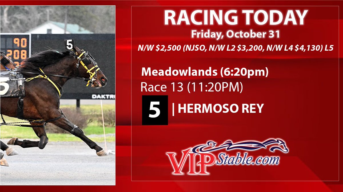 VIP Stable has one in today (10.31). Best of luck to our partners! #harnessracing #vipstable