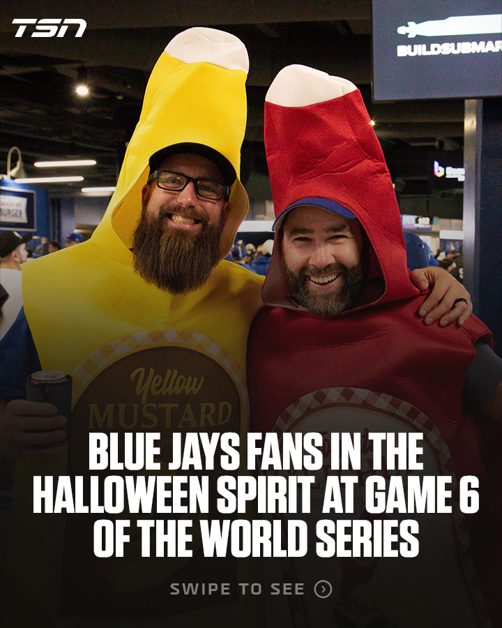 TSN_Sports's tweet photo. Jays fans came prepared for Halloween at Game 6! 🎃⚾️ https://t.co/LAMtxUcSFy