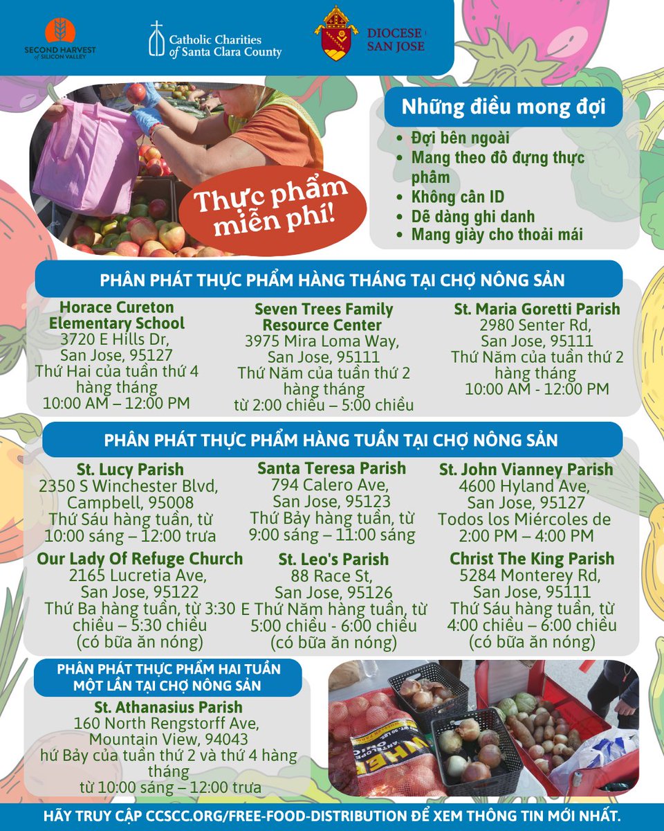 FREE FRESH GROCERIES! Share with friends and family and help others in need. Bring your own bags or a cart to carry your groceries.
Groceries are available at various locations across the county.
Find more info and temporary closures: bit.ly/ccscc-food
#freefooddistribution