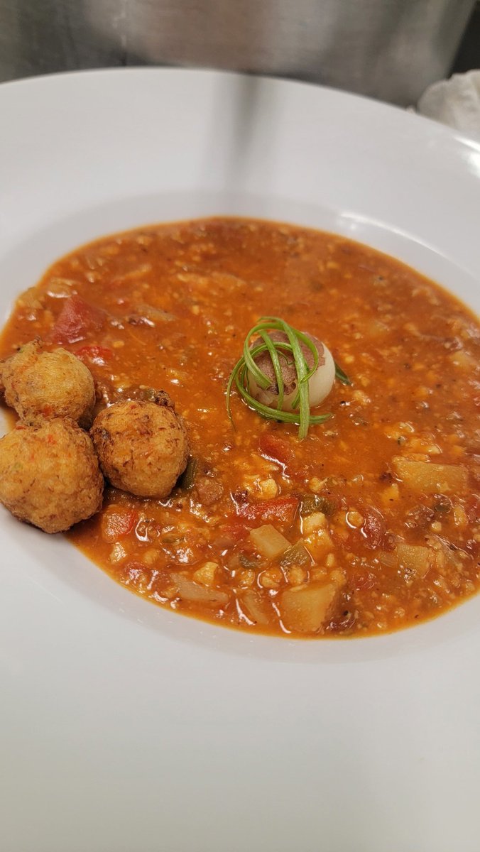Red Conch Chowder,  on our catering menu this winter. 
GastonsCulinaryServices.com