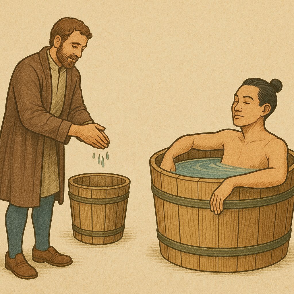 Japan_LateBloom's tweet photo. Published a post on Japan's cleanliness observed by the 16th century Europeans at https://t.co/5CXuRSgf2k. #Japaese culture #cleanliness #Japanese history #16th century . Fig. generated by chatgpt according to the author's idea. https://t.co/3c2FloJ1e2
