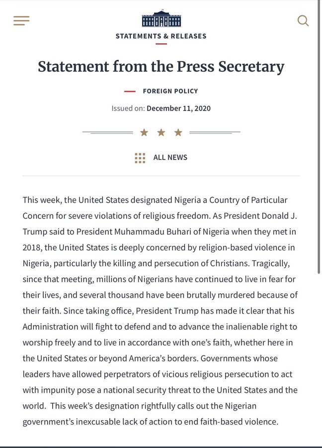 AGENDA: }Muslim-Muslim ticket caused it"........

Question: Please why did they use the same script of labeling Nigeria EXACTLY the same way in 2020 when it was Muslim-Christian ticket?

You see, this your agenda side no enter, try another door.....