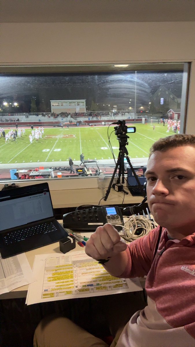 Playoff Selfie in a Heated Press Box 🤳🏼🔥

We’re LIVE from Sussex-Hamilton for Level 2 of the #wiaafb PLAYOFFS. The Kimberly Papermakers are looking to avenge a week 1 loss to the Chargers 🏈🏈

Tonight’s heavyweight matchup is on <a href="/whby/">WHBY</a>! 
#TonyGNation #wiaa #wiaawi