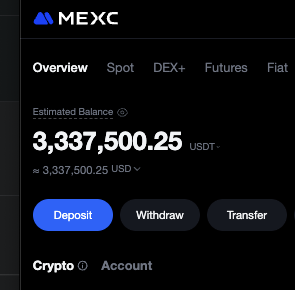 Update on my MEXC situation:  

I didn’t want to make this public. At first, I genuinely believed it was a random bug or system error.  

But after 20 days, more than 3,300,000 USDT of my funds remain frozen by <a href="/MEXC_Official/">MEXC</a> , completely inaccessible.  

I reached out to support
