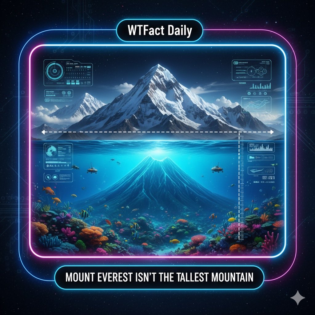 Mount Everest is not the tallest mountain on Earth. Mauna Kea in Hawaii is taller when measured from its base on the ocean floor.

#Trending #wtfactdaily #FarrhanaBhatt #كاريزما76 #Afghanistan #patlama #mounteverest