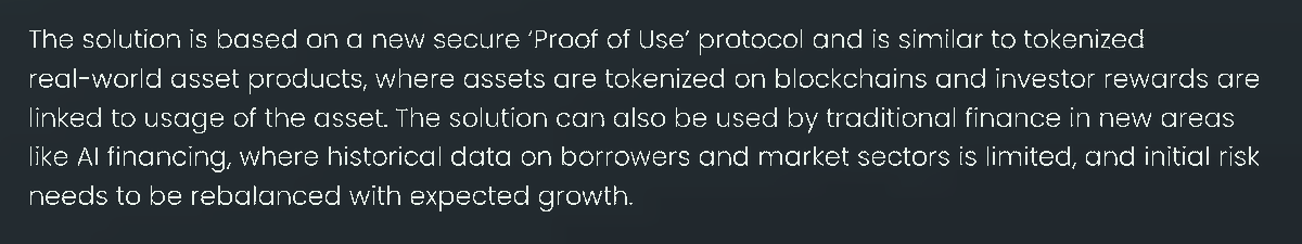 DexTracNode's tweet image. Proof of Use protocol 👀

Proof of Use protocol is similar to tokenized real-world asset products, where assets are tokenized on blockchains and investor rewards are linked to usage of the asset.

🤔 - NEW SECURE

pairpoint.io/news/web3/pair…

@chainlink + @web3pairpoint 

#SmartCon ?