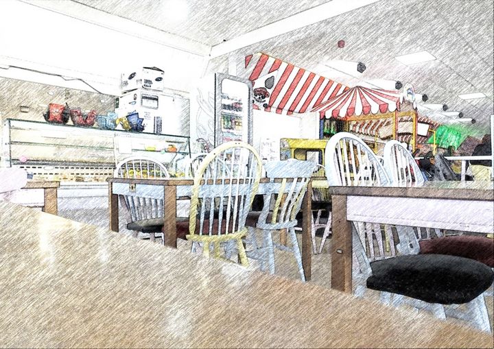 FuzzyFinker's tweet image. Art of the Day! &quot;The Empty Cafe&quot;. Buy at: ArtPal.com/trevorharvey?i…