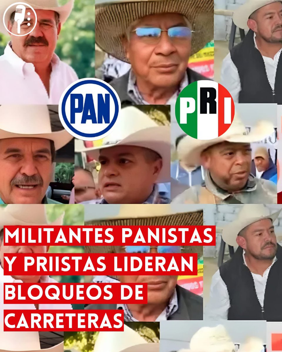 ReporterosMX_'s tweet photo. ⭕ OJO | MILITANTES PANISTAS Y PRIISTAS LIDERAN BLOQUEOS DE LAS CARRETERAS  

Militantes del PRI (@PRI_Nacional) y PAN (@AccionNacional) lideran bloqueos de agricultores en cinco estados. La lucha por mejores precios del maíz, se tiñe con intereses políticos y afecta el transporte y la economía. https://t.co/zZ7IWQ6qKM