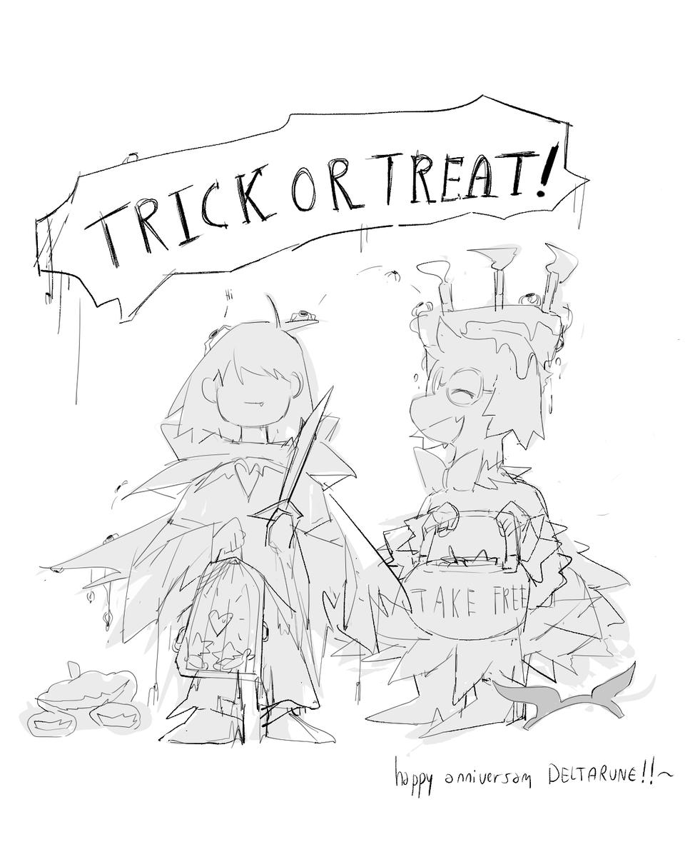 Ray_Draw12's tweet image. I've been drawing for a while why not post an illustration Happy 7th anniversary and happy halloween!
take care~
#DELTARUNE #deltarunefanart
