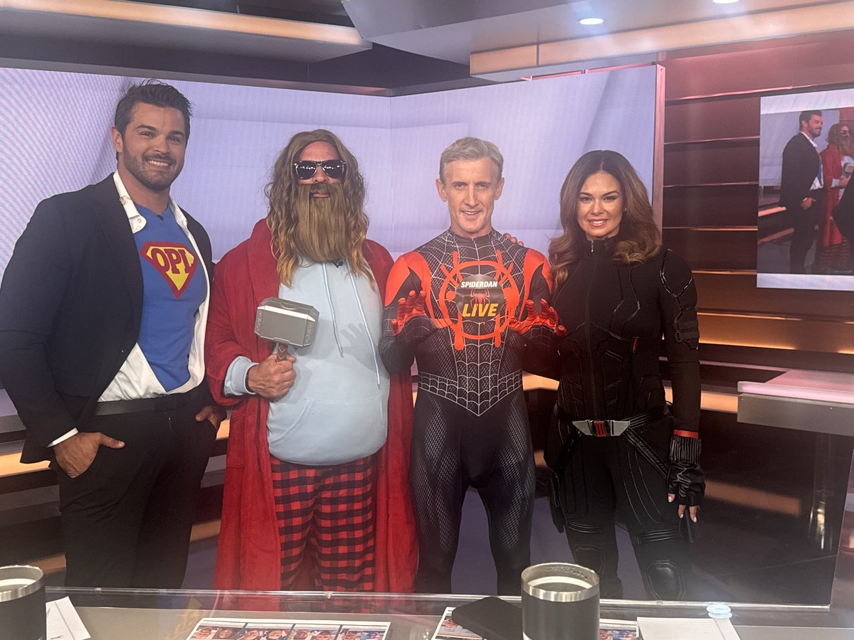 danabrams's tweet image. #OPLive First Shift #Halloween outfits! See you at 8p ⁦@ReelzChannel⁩
