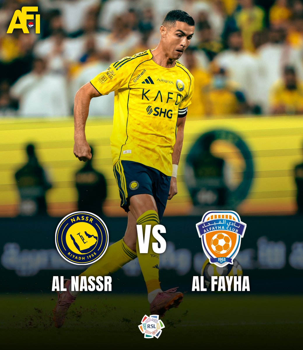 AlNassrFansInd's tweet photo. AL NASSR DAY! 🟡

🏆 LIGA PRO SAUDI | PEKAN 7
⚽ Al Nassr 🆚 Al Fayha
⏰ Minggu, 00.30 wib
🏟 Al Awwal Park
📺  Live streaming

#ALNASSR https://t.co/CwkAIV3bNq
