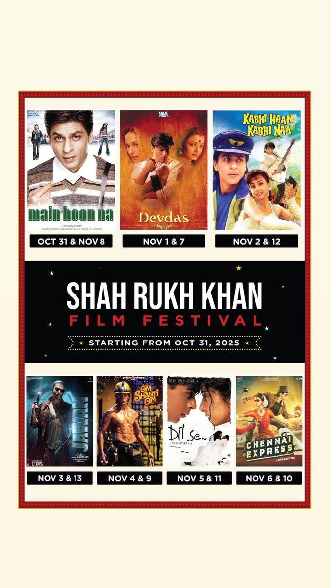 chai_with_ahmad's tweet image. #SRK film festival is happening.. which film is your favourite?