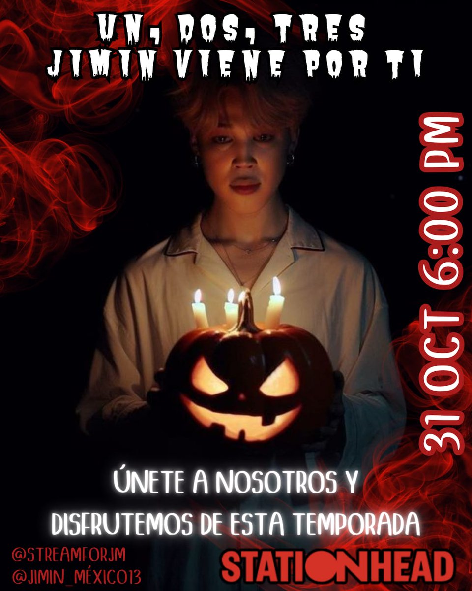 JIMIN_MEXICO13's tweet photo. 👻¡La Noche Ha Llegado!💀

El encuentro de Jimin y Freddy Krueger es esta noche!

Una velada donde la melodía de Jimin y el terror de Freddy se unirán para llevarte al límite.🐈‍⬛

 Únete a la fiesta!! si te atreves.🎃🐈‍⬛👻

✨
https://t.co/sCBOV9S3Lg

@StreamForJM
@JIMIN_MEXICO13
#Halloween
#JIMIN