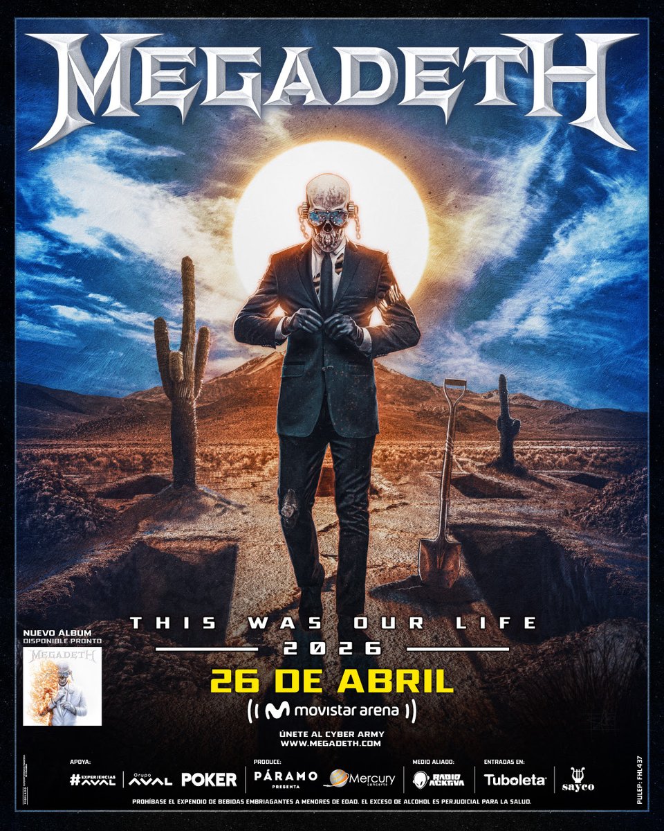 MEGADETH SE DESPIDE DE BOGOTÁ: LA LEYENDA DEL METAL DIRÁ ADIÓS CON SU GIRA MUNDIAL “THIS WAS OUR… LIFE TOUR”... Noticia completa en:
laboratoriodelrock.com/megadeth-anunc…