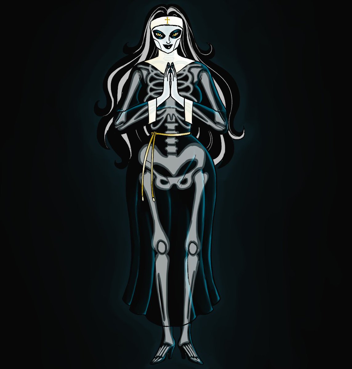 Comicalbum's tweet image. A nun in a see-through habit