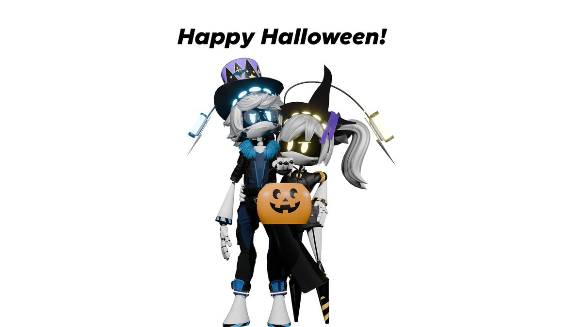 DiamondTDK1's tweet photo. Happy Halloween, will you give this couple some candy?

#murderdrones #murderdronesj #Halloween #murderdronesd https://t.co/DLRmgWgI36
