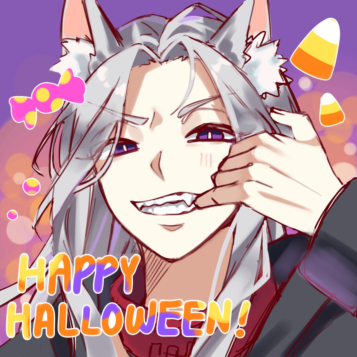 bunbunspoils's tweet image. Happy Halloween!!!   *launches Gyobu at you* #otometwt
