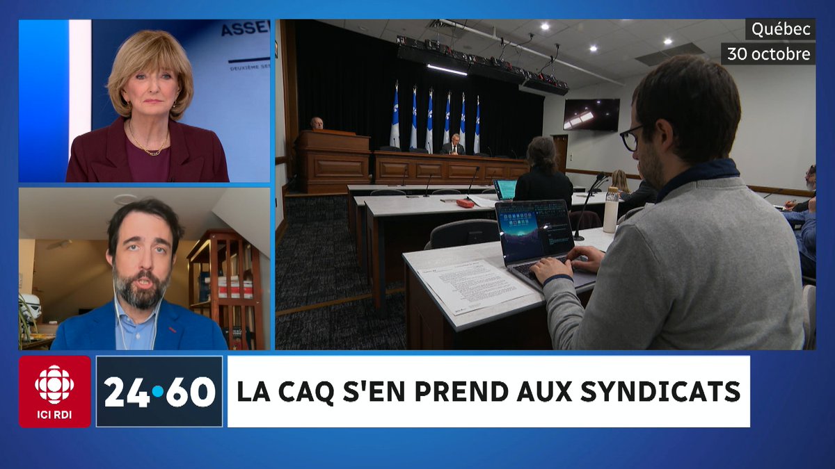 Le ministre <a href="/JeanBoulet10/">Jean Boulet</a> a déposé son projet de loi pour réformer le régime syndical. Selon des critiques, il s'agirait d'une attaque contre les droits et libertés des travailleurs.

J'en discute avec <a href="/LouisPLampron/">LouisPhilippeLampron</a>, spécialiste en droit constitutionnel : rc.ca/TP0bbL