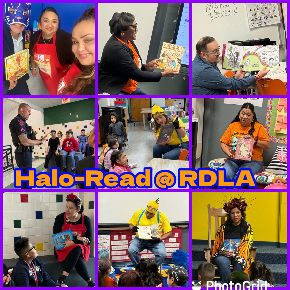 Our 3rd Annual Halo-Read🧡 at RDLA🖤 was a great success!
🎃 A huge thank-you to all our district leaders for coming out to read with our students — they absolutely loved it! <a href="/RooseveltDLA/">Roosevelt Dual Language Academy</a> <a href="/DrH_OnTheEdge/">Doctor.H 🇲🇽🇺🇸</a> <a href="/EdgewoodLeads/">Dr. B in EISD</a> <a href="/EISDofSA/">Edgewood ISD</a>