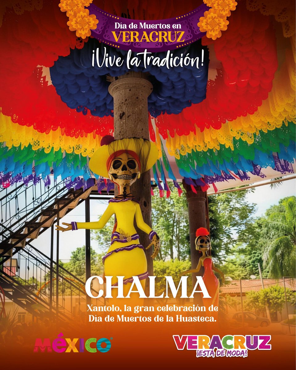 VeracruzTurismo's tweet image. 💀 ¡Vive la magia del Xantolo en Chalma!

Entre caminos de cempasúchil, velas y música que celebra la vida, 🌼🕯️🎵 descubre la calidez de su gente y los sabores de su tierra.

Una tradición que late con el corazón de Veracruz. ❤️

#VeracruzEstáDeModa ✨