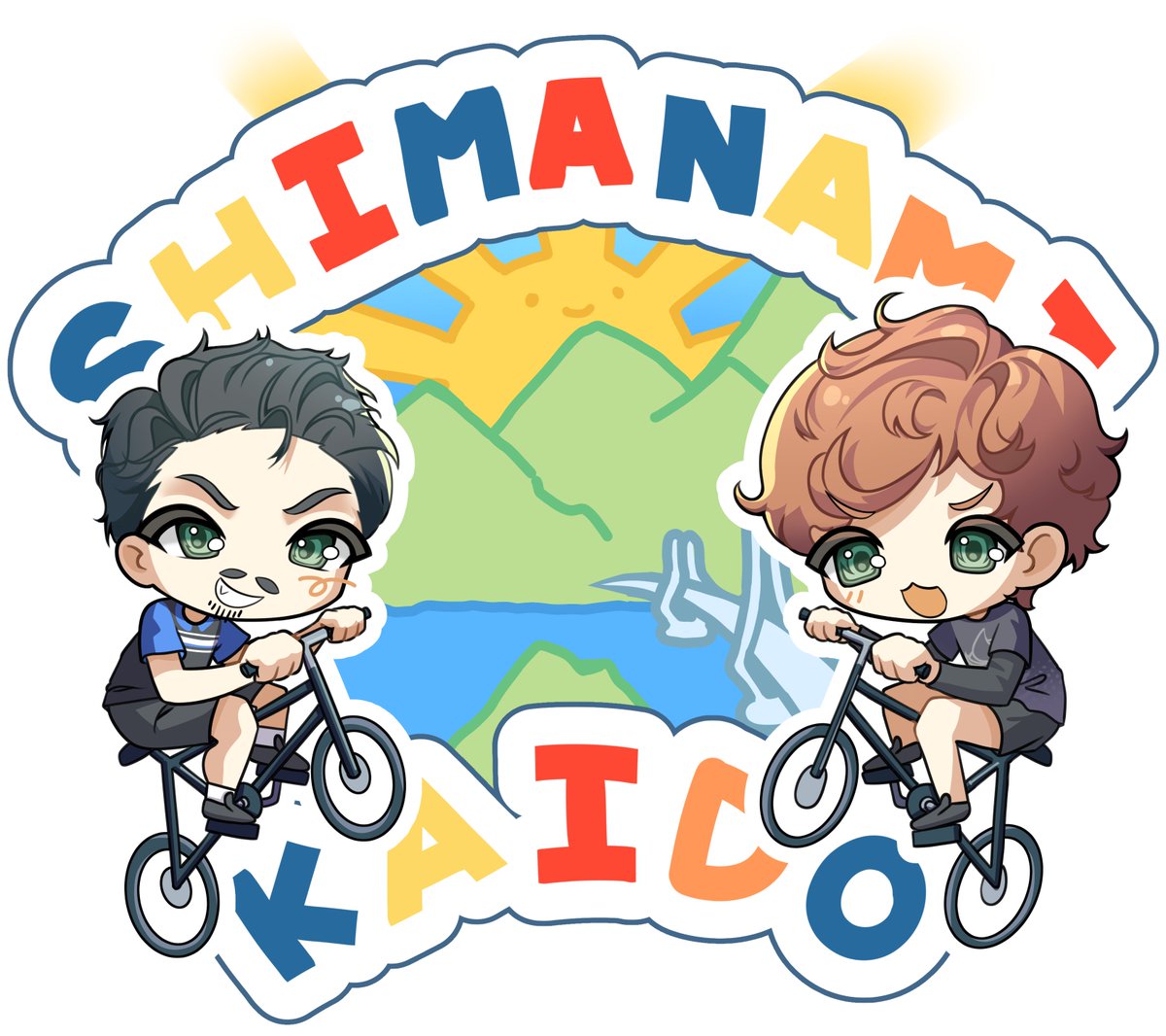 I very much enjoyed <a href="/CDawgVA/">Connor</a> and <a href="/AbroadInJapan/">Chris Broad</a> 's recent stream cycling across Shimanami Kaido!! It was super chill and fun to watch so I decided to draw some chibis of em :3

#CDawgVA #CDawgVArt #AbroadinJapan