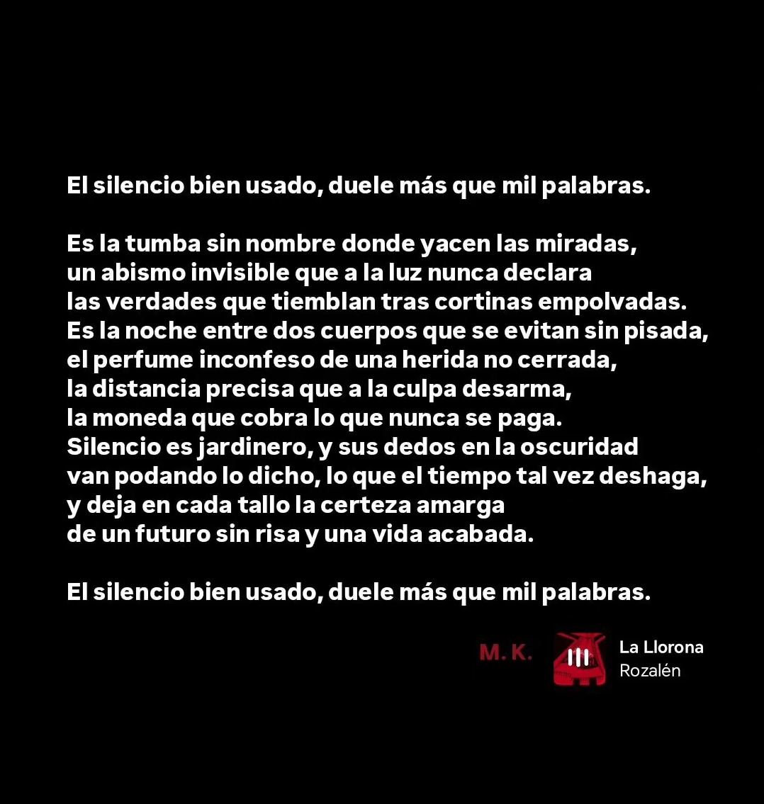 A veces somos letras blancas sobre fondo negro, canciones strangely related, faltas de ortografía, mis siglas, las cuatro personas que me leen las historias y yo, contra el mundo.