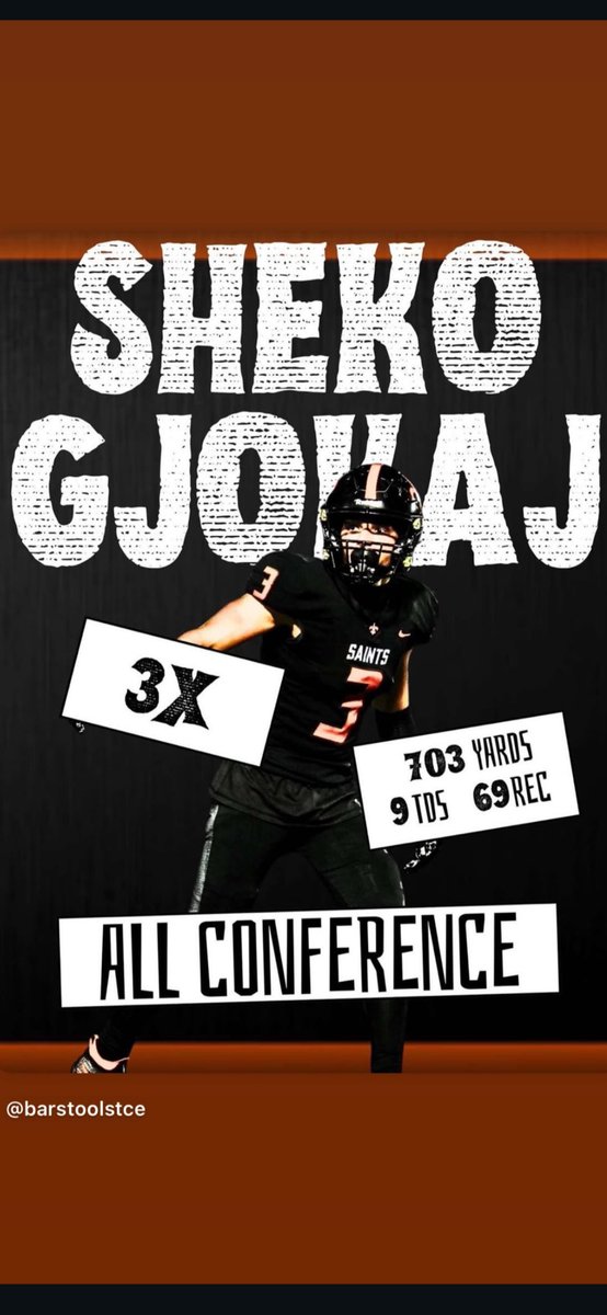 Sheko Gjokaj
Saint Charles East High School 
3 X 1st Team All Dukane Conference 
Only current player w/ 3 x 1st Team All Dukane Conference Selection
Led Dukane Conference in Receiving 2 out of the last 3 Years, <a href="/CoachHo/">Mike Hohensee</a> <a href="/PrepRedzoneIL/">Prep Redzone Illinois</a> <a href="/sixstarfootball/">Six Star Football | PLUS+</a> <a href="/coachiwash/">Isaiah Washington</a> <a href="/CoachJoeDavis/">Joe Davis</a>