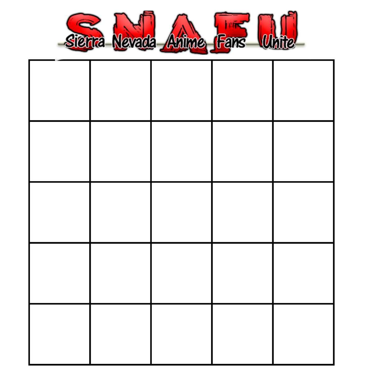 Our lovely attendee Birdscience created a SNAFU Con bingo sheet! You can mark off the cosplayers you see, or make your own! If you want to share yours with us, post it here or tag #SNAFUCon2025 !

snafucon.com