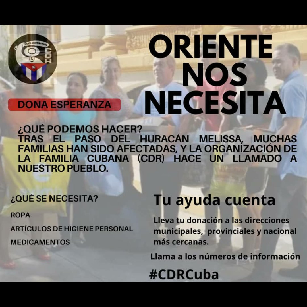 IsaPuedo's tweet photo. Cada ayuda cuenta, y juntos somos más fuertes.
#CDRCuba 
#FuerzaCuba
#100AñosConFidel https://t.co/EtYyi6LOTJ