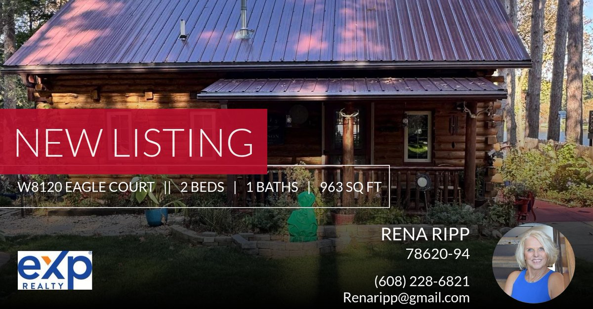 renaripp's tweet photo. 📍 New Listing 📍 Take a look at this fantastic new property that just hit the market located at W8120 Eagle Court in Oxford. Reach out here or at (608) 228-6821 for more information

Rena Ripp 
eXp Realty, LLC
608-228-6821
"No Mat... https://t.co/vStozEFJtu https://t.co/NhMiyGzHS1